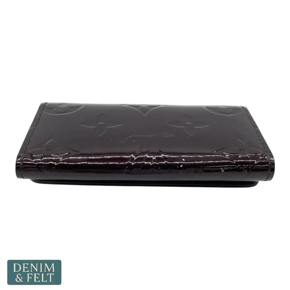 Louis Vuitton Vernis 4 Key Holder Amarante Monogram‎ Patent Leather Wallet